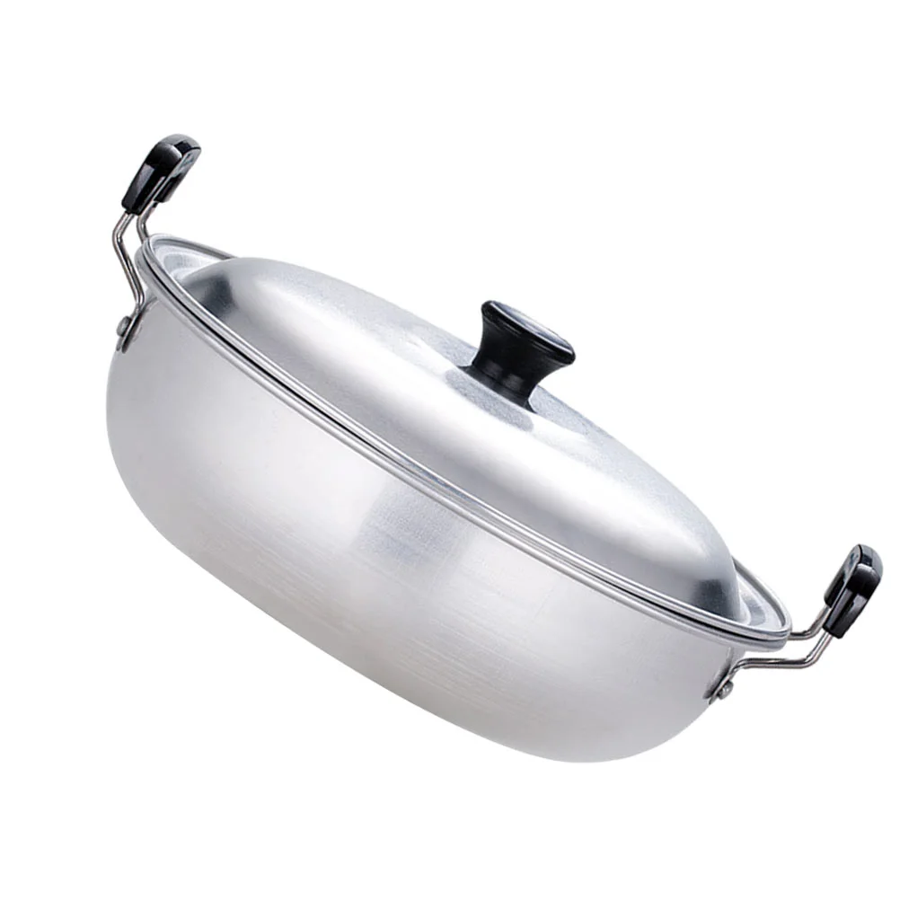 

Thickened Aluminum Soup Pot Steamer Restaurant Food Metal Healthy Cookware Kitchen Stew