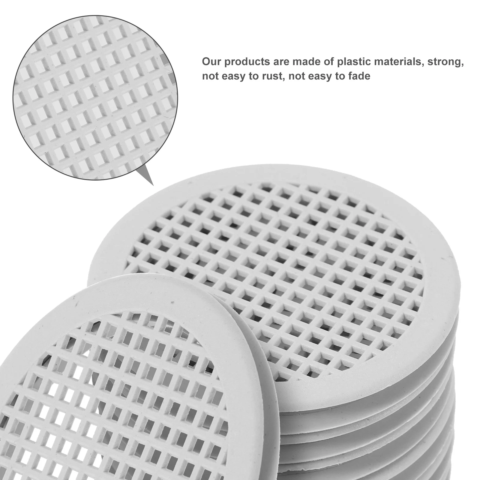 15 Pcs Cabinet Air Mesh Grill Cover Soffit Vent Screen Louvers Replacement Wardrobe