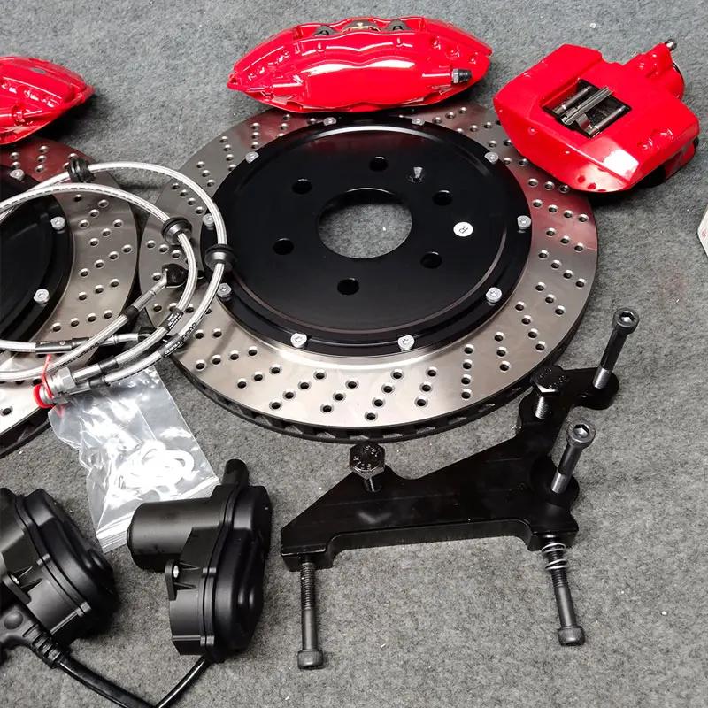 Modified Brake Kits Electric Handbrake Double Caliper with Drilled Disc 18in Rear Wheel for Honda Accord civic EP3 FK7