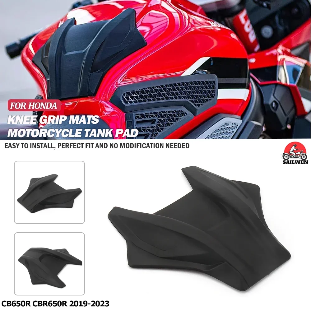 

Для Honda CB 650 R CB650R CBR 650R 650 R CBR650R 2019-2023 наклейки новые черные аксессуары для мотоциклов защитная накладка на бак резиновая