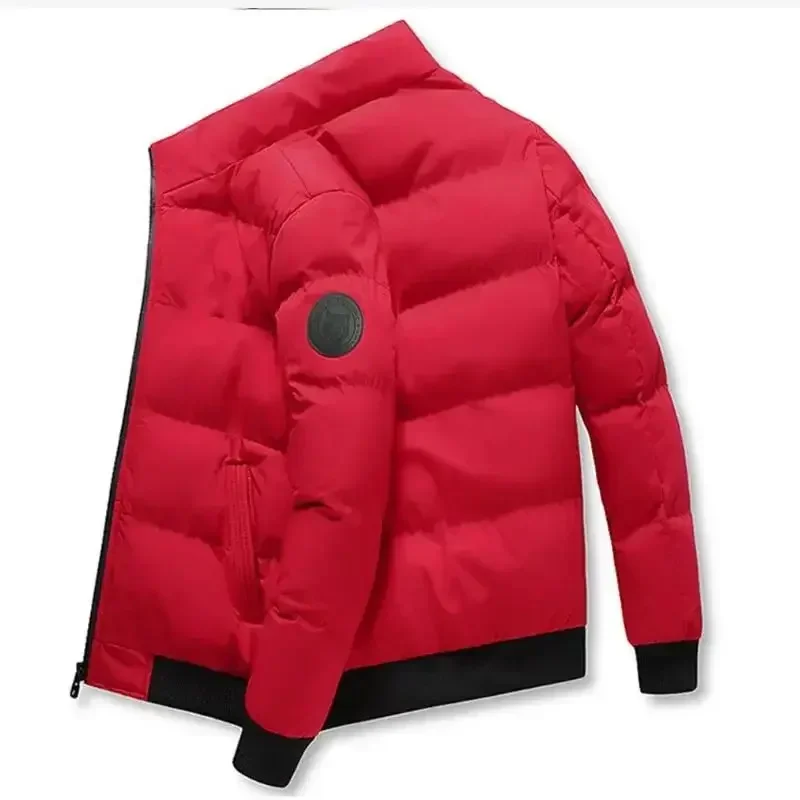 Cotton-padded Coat Autumn and Winter Korean Thickened Down Cotton-padded Coat Men's Short Style Jacket windproof warm parka