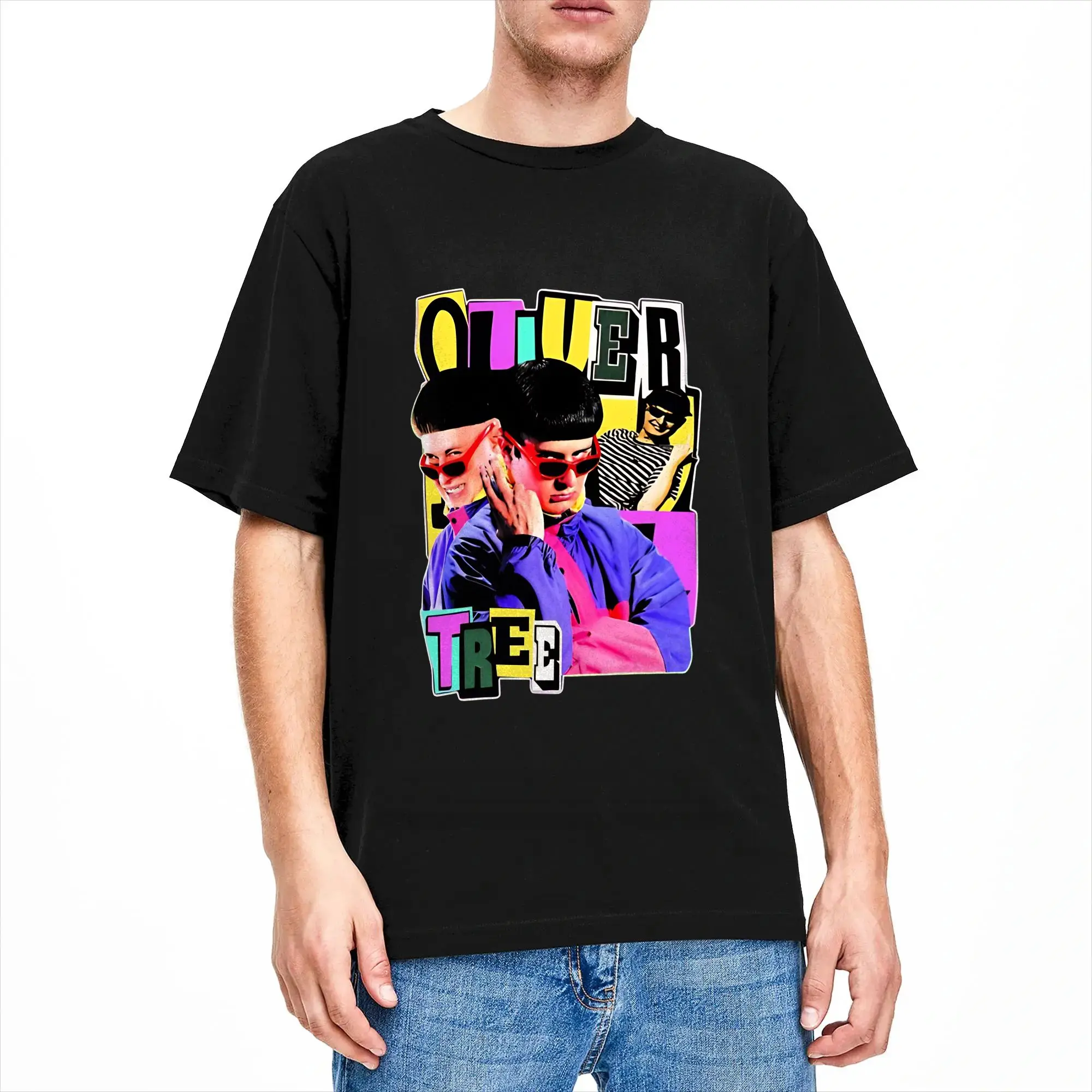 Oliver Tree Retro Vintage  T Shirt Summer  Y2K Casual T-Shirts Cotton Hip Hop Tshirt For Men Pattern Clothes