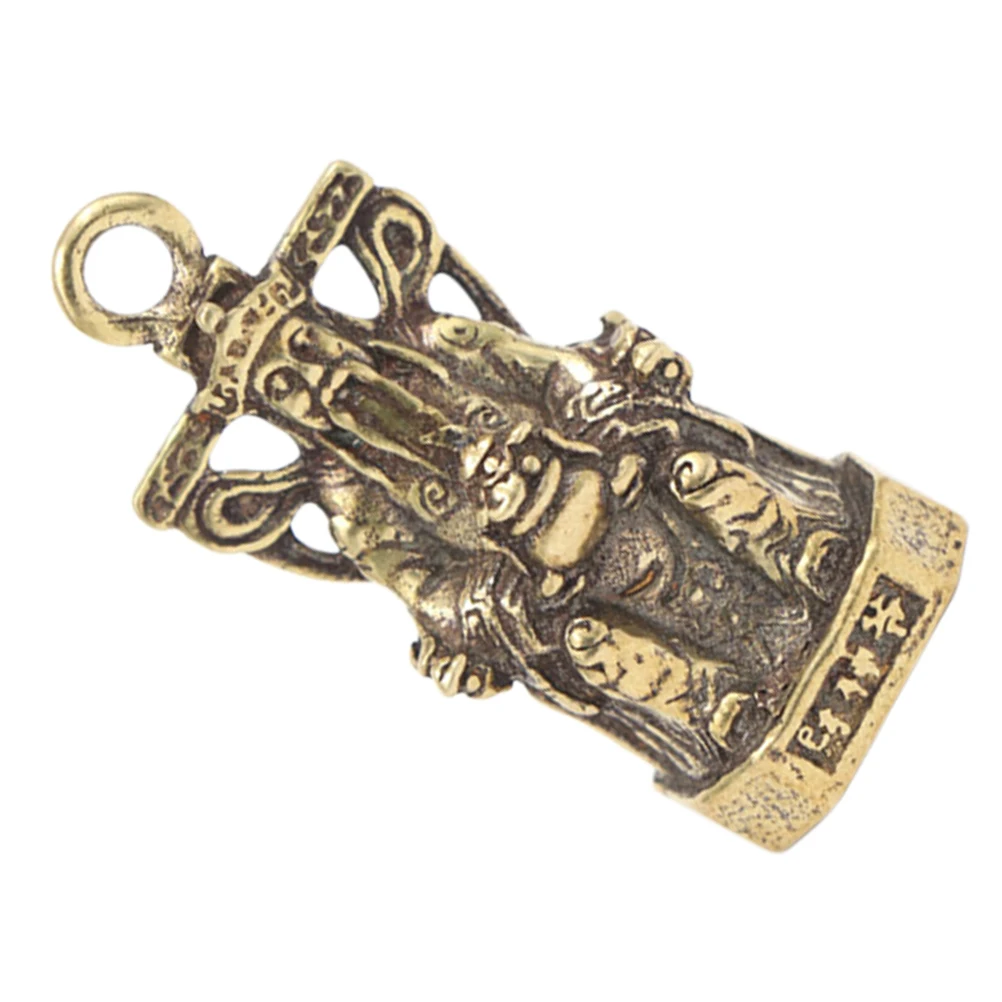 

Brass Keychain Retro Retro Keychain Pendants Cai Shen Charm Vintage Keychains for DIY Projects Hanging Decor Gifts