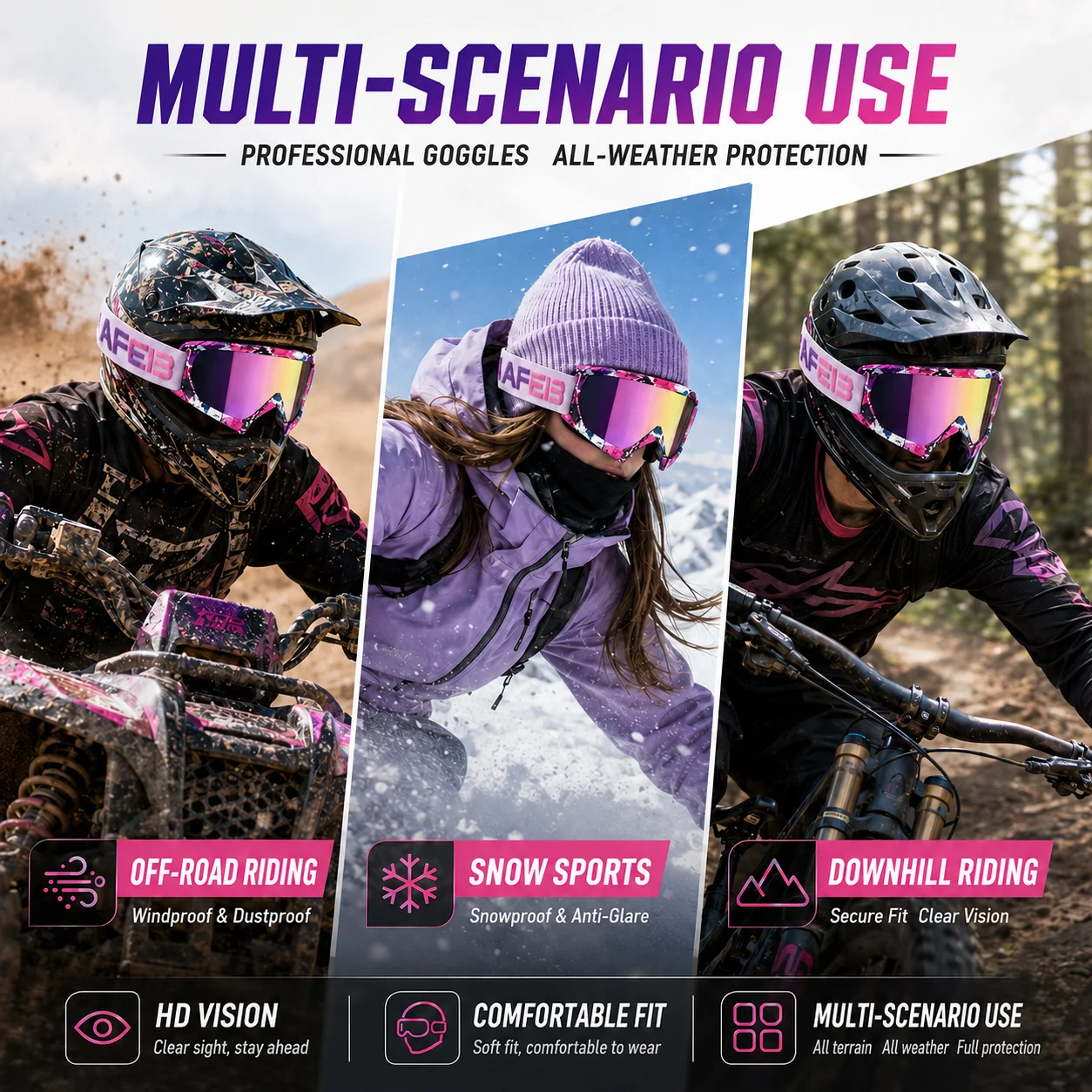 Gogle narciarskie, odpowiednie – Snow Goggle Uv recenzja i cena