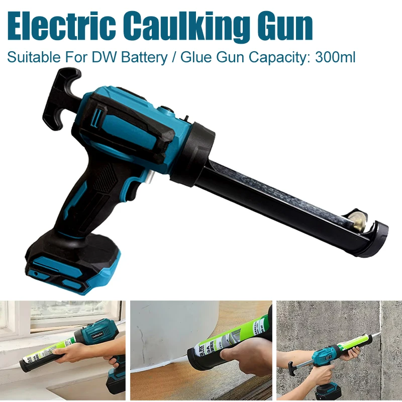 Electric Caulking Gun For DW Battery Four-Speed Adjustable Wireless Glass Glue Gun For Filling Sealing And Eepairing Narrow Gaps