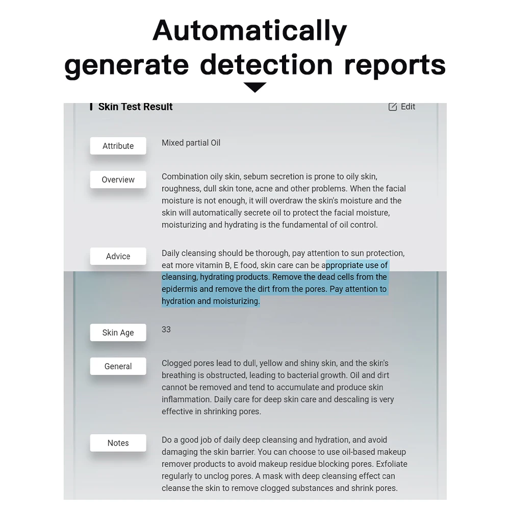 2025年 3D肌分析機 マジックミラー スキンスキャナー アナライザー 水分/油分/肌質テスター 顔カメラテスト分析 美容