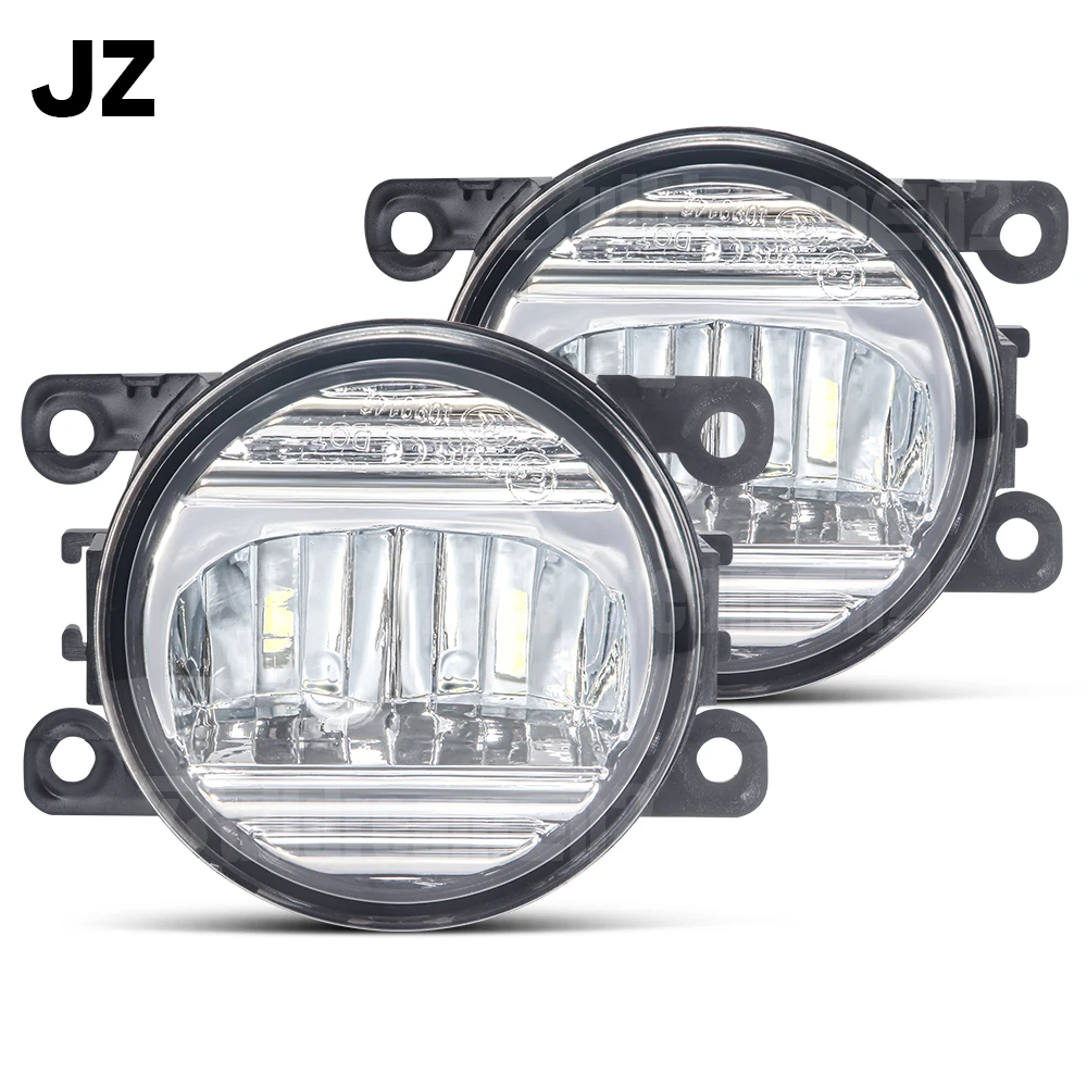 2 Pieces Car LED Fog Light Assembly For Renault Trafic 3/III X82 2014-2020 30W H11 Front Bumper Fog DRL Daytime Running Lamp