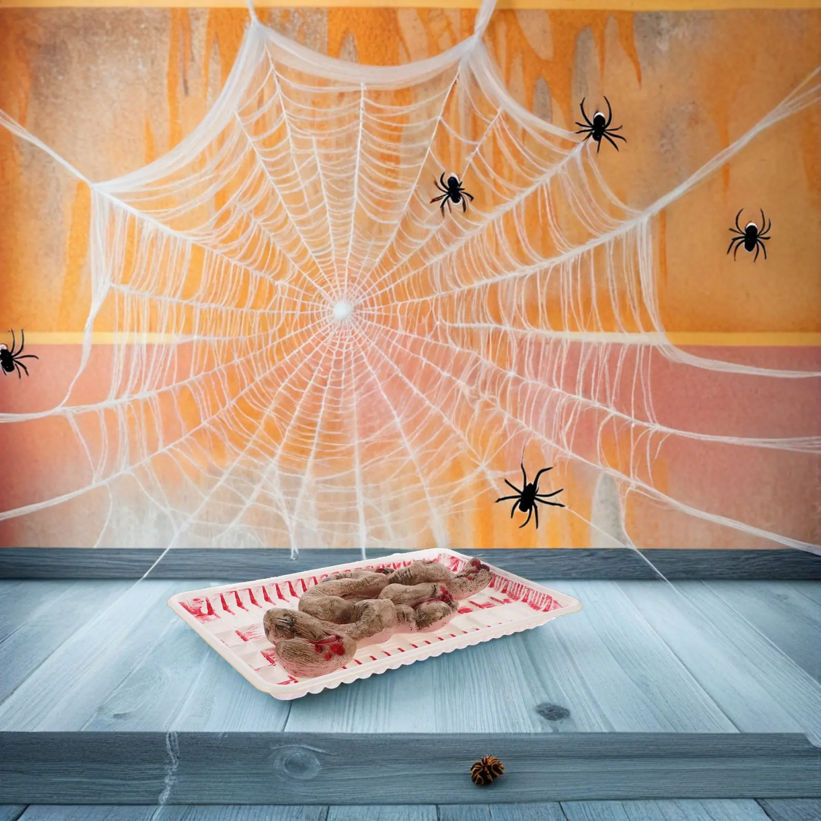 

Halloween Small Intestine Prop Realistic Fake Organ Lunch Box Horror Decor for Haunted House Escape Room Scary Party Decoration