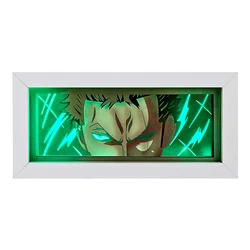 2023 Japanese Anime Paper Cut Light Box Anime Shaodw Box Frame Led Lights Bedroom Night Lamp Desk Lamp Friends Birthday Gifts