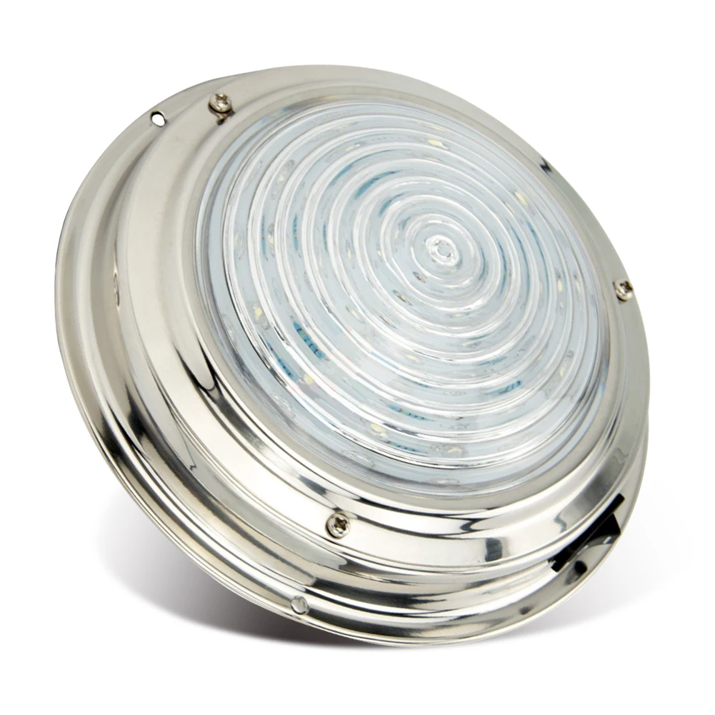 

12V 5.5" Stainless Steel Housing LED Cabin Corridor Decorative Dome Ceiling Lamp Light For Boat Marine RV High Quality