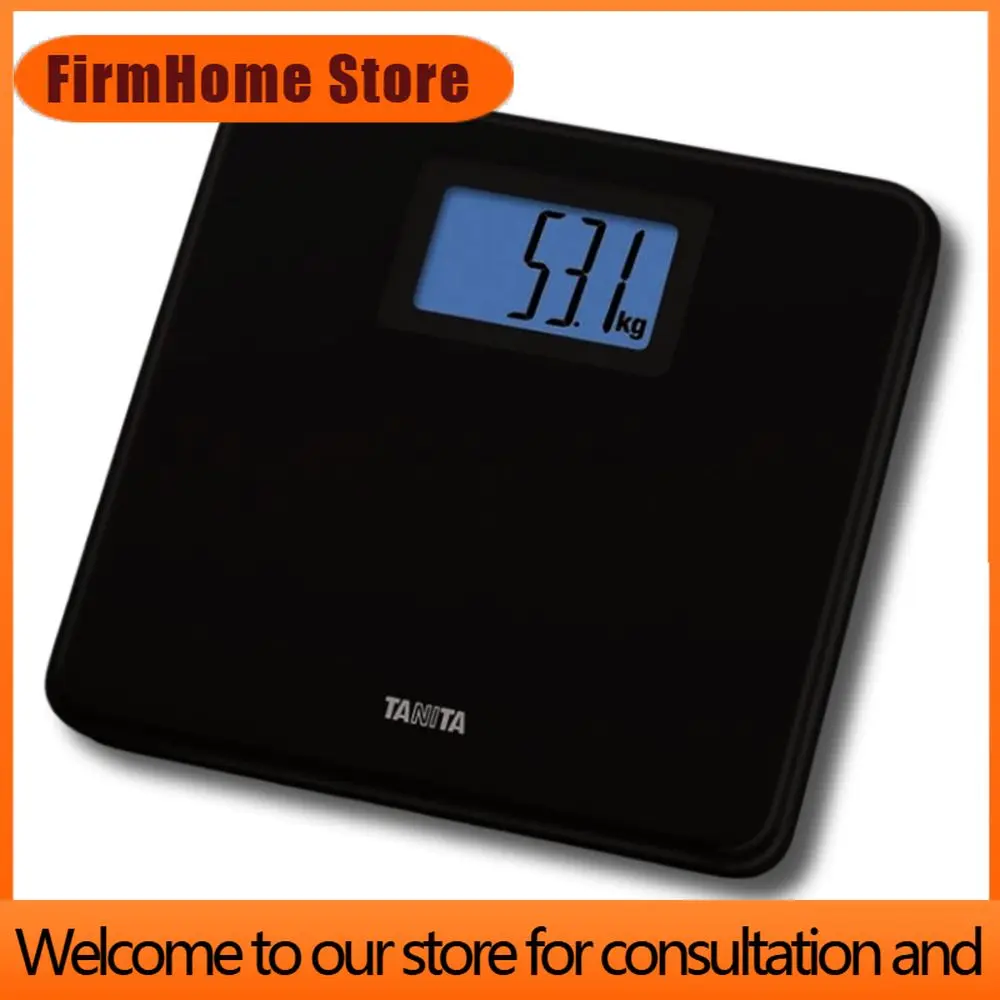FirmHome StoreDigital Bathroom Scale With 330 Lb Capacity, Blue Backlit LCD, Step-On Operation