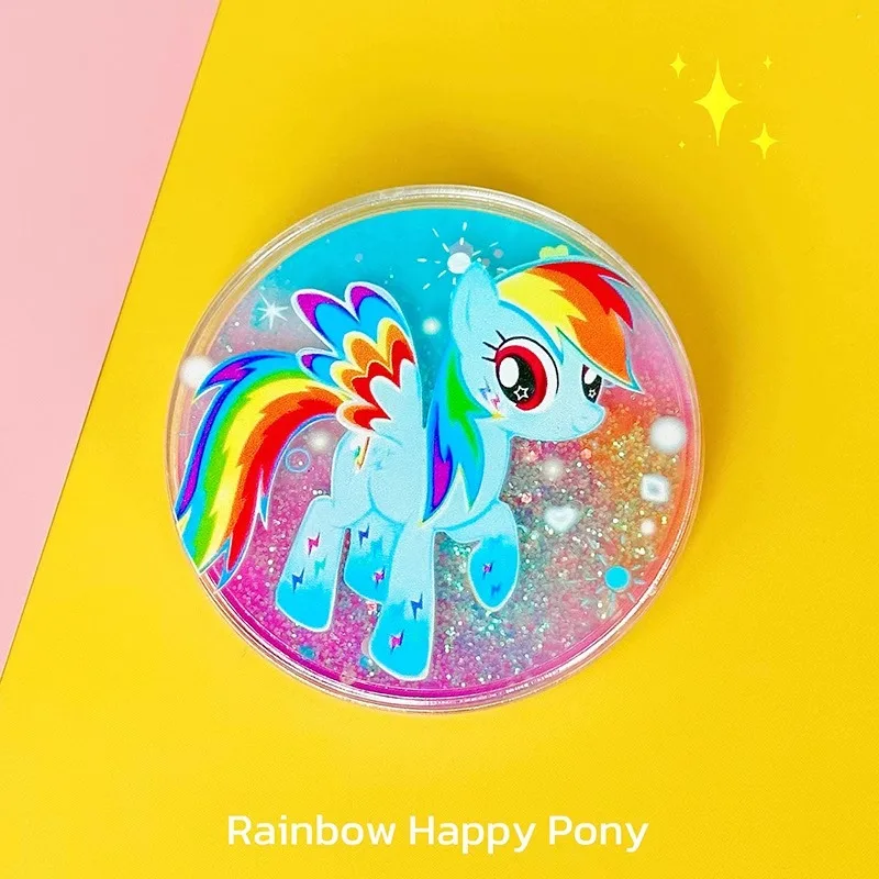 Pony Polly Animation Quicksand Buki Badge Cartoon Girl Heart Card Student Piki Violet Soft Acrylic Hand Model Gift Toys