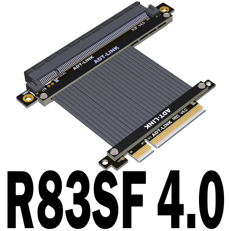 Imagem -02 - Adt Novo Pcie 4.0x8 para X16 Riser Cabo Rtx Gtx Placa Gráfica Gen4 Pci-e 3.0 Cabo de Extensão 90 180 Graus Gpu Jogo Universal