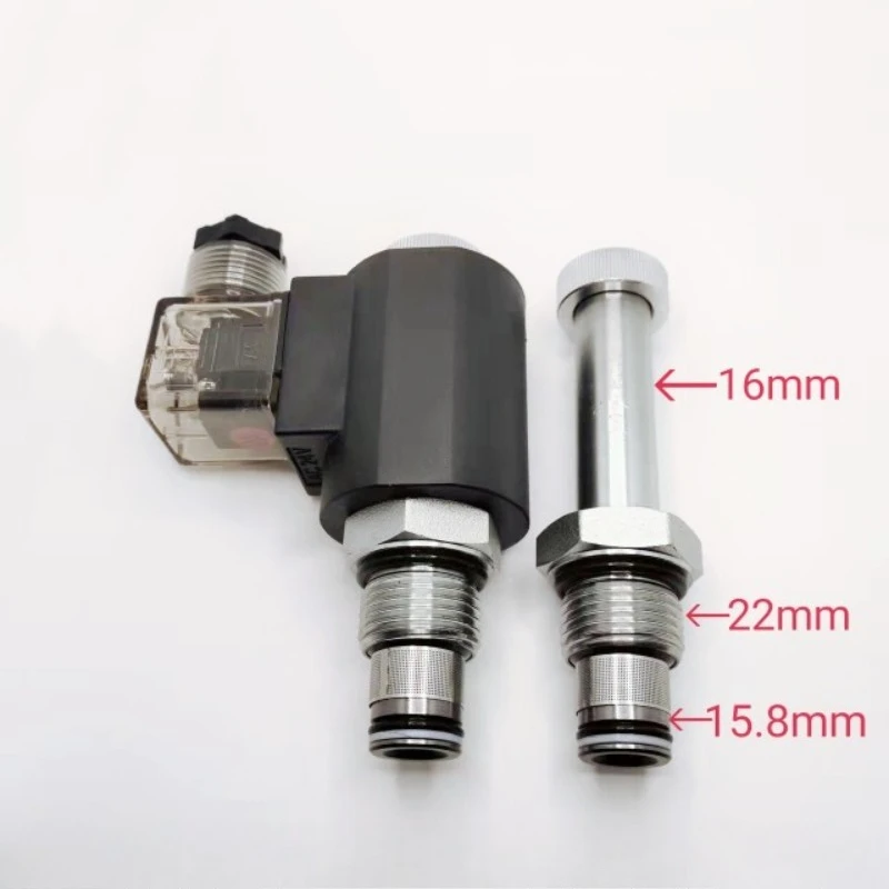 Hydraulic Pressure Relief Valve Two Position Two Normally Closed DHF10-220 Solenoid Valve Threaded Plug-in SV10-2NCP