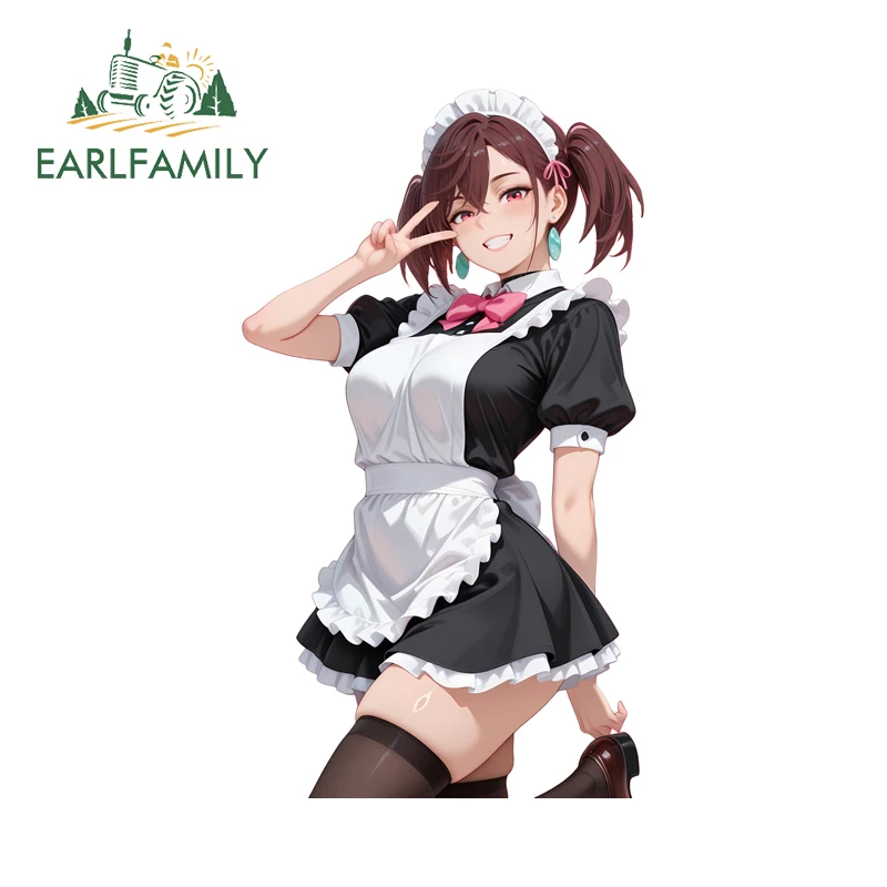 

EARLFAMILY Maid Momo Ayase Car Stickers and Decals Funny Anime Graffiti Design Computer Cooler Decal Cool Racing Drifting