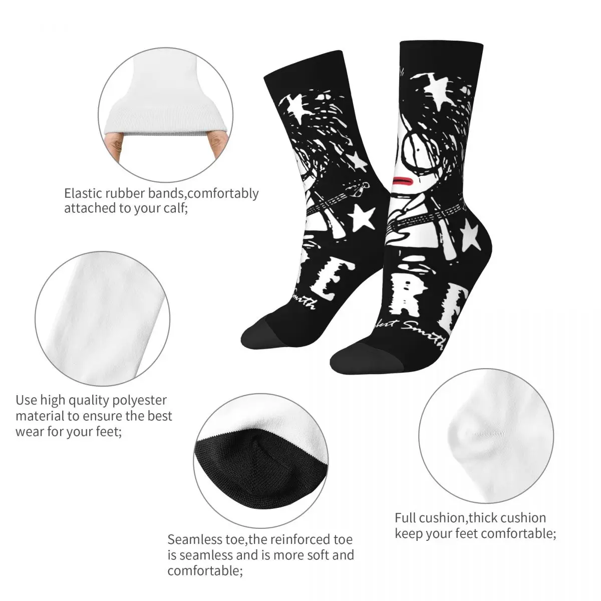 Happy Funny Male Men Socks Casual The Cure Robert Smith Sock Sport Women Socks Spring Summer Autumn Winter