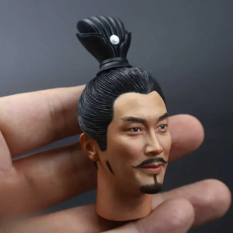 1/6 Scale Ancient China Zhuge Liang Head Sculpt Romance of The Three Kingdoms Figure Head Played Model Action Figure Hobbies