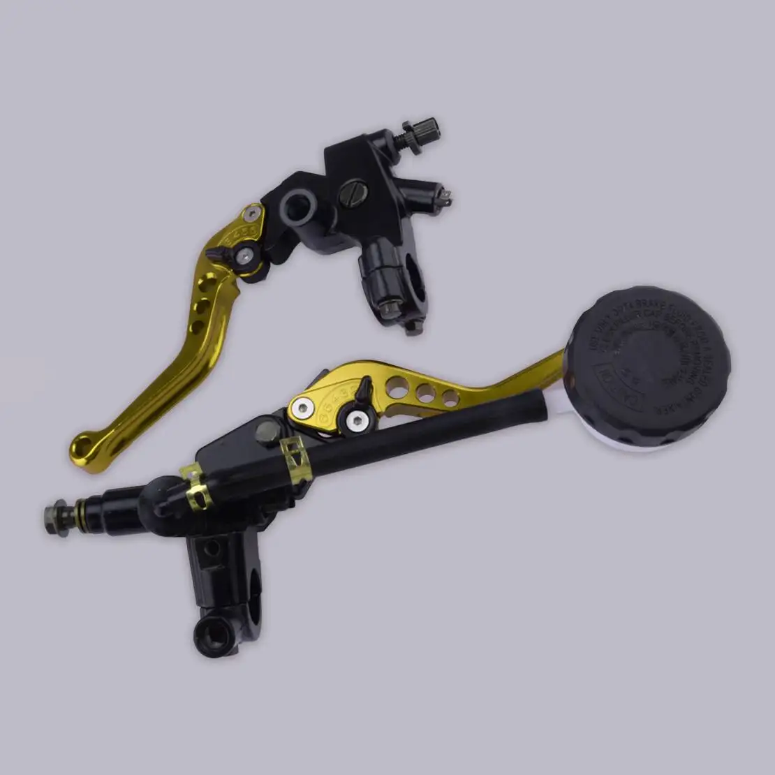 

1 Pair Gold Universal Motorcycle 7/8'' 22mm Brake Clutch Master Cylinder Lever Reservoir
