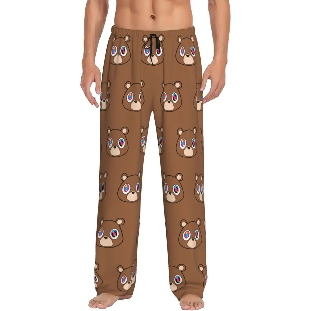 

Custom Kanye West Pajama Pants Men Cool Rapper Lounge Sleep Drawstring Sleepwear Bottoms with Pockets
