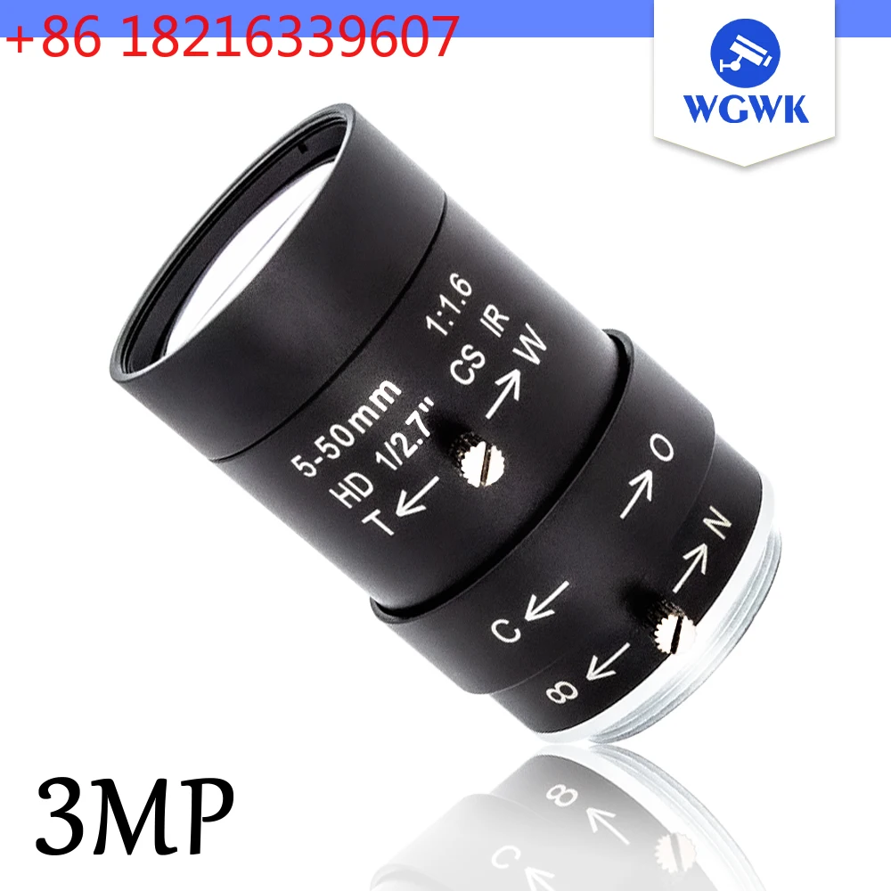 

TAO WGWK-C35-50A Объектив для CCTV-камер 5-50 мм, крепление CS, 3 МП, с ручным зумом, для промышленных систем машинного зрения, IP-камер, систем видеонаблюдения