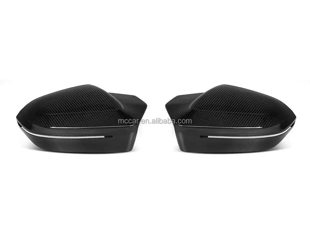 High Glossy Cow Horn Style Dry Carbon Fiber M5 Car Side Mirror Cover Suitable For 5 Series M5 G90 G99 Rearview Mirror Cover