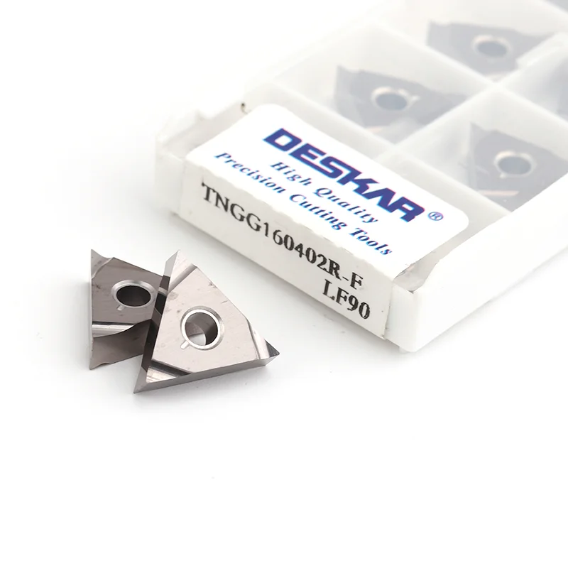10PCS TNGG160402 TNGG160404 R-F L-F R-P L-P R-C L-C LF90 DESKAR Cermet Blades CNC Lathe Machine Cutter Turning Tools TNGG Insert