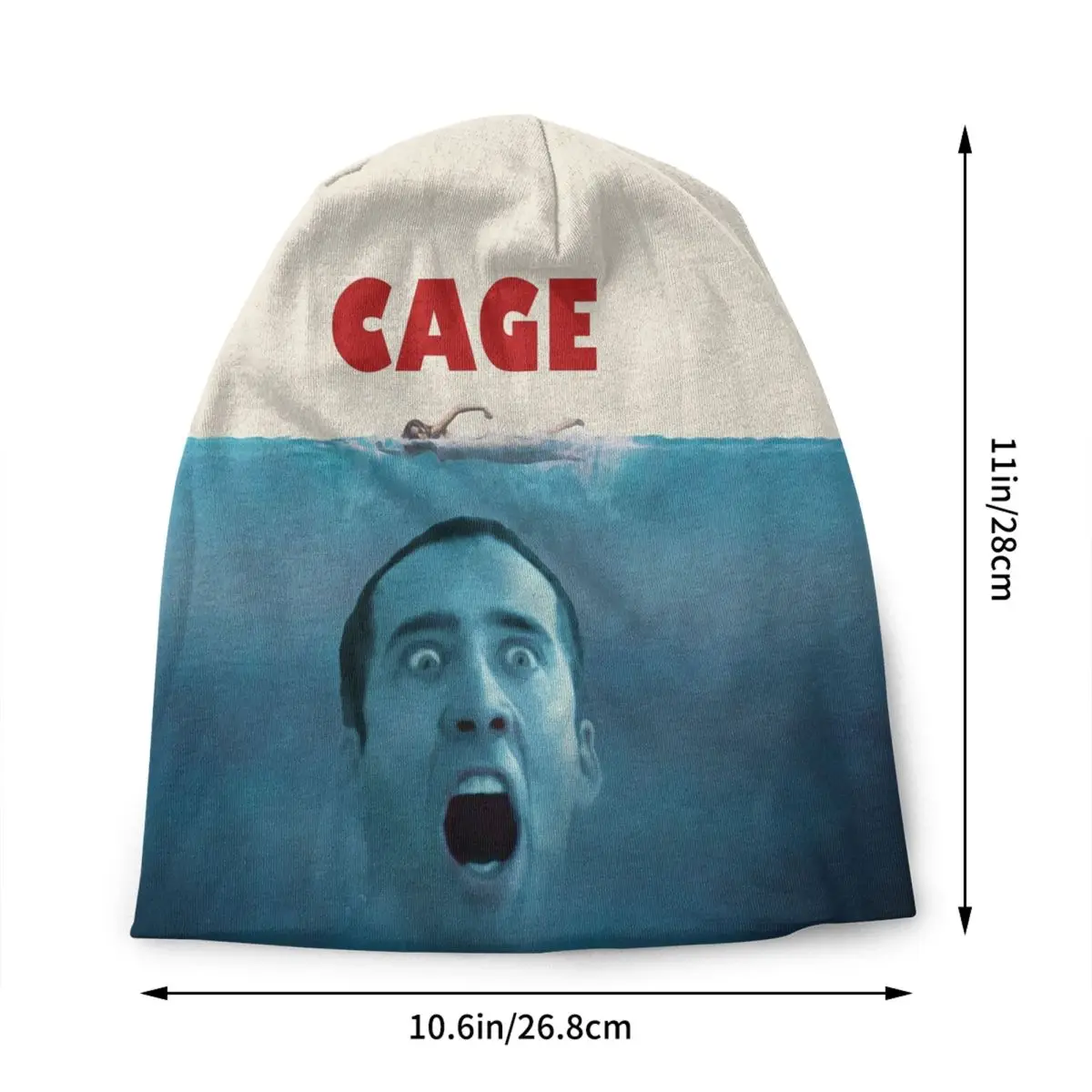 Custom Funny Nicolas Cage Meme Bonnet Hat Knit Hat Men Women Fashion Unisex Adult Warm Winter Skullies Beanies Caps