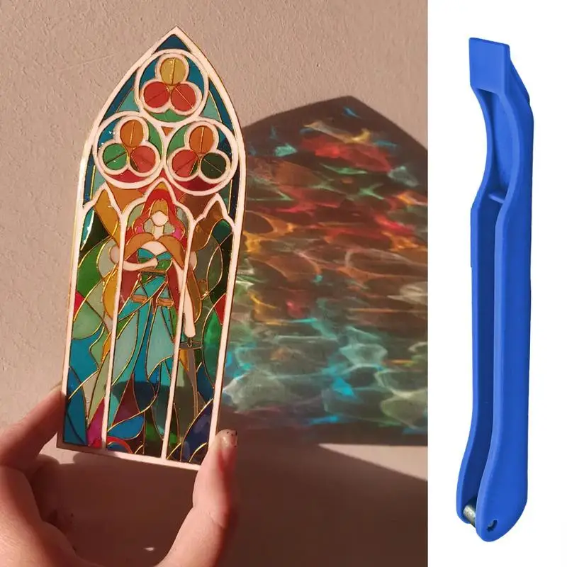 Stained Glass Copper Foiling Tool Handheld Stain Glass Foiling Tool Colorful Glass Tape Dispenser For Improving Work Efficiency