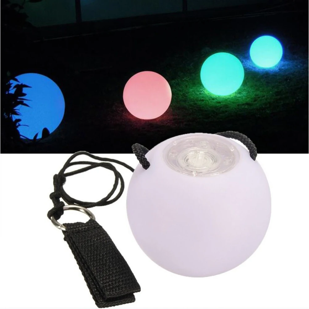 Led colorido poi bola luminosa dança do ventre jogando balanço bola piscando yoga exercício adereços palco desempenho acessórios