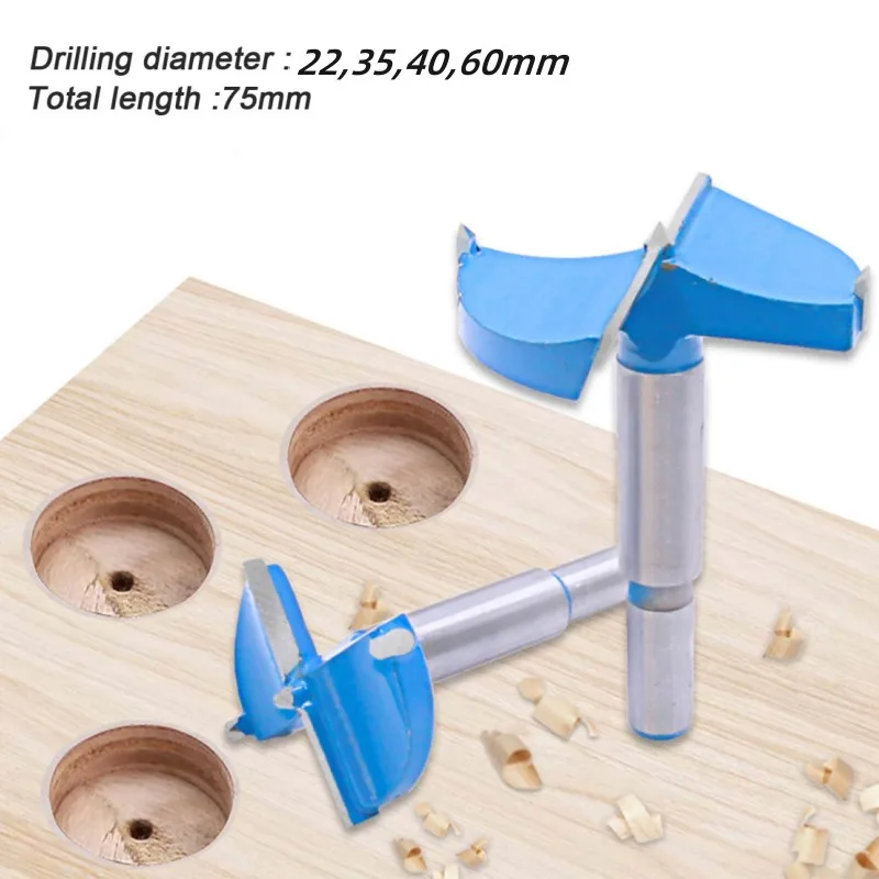 22-60mm Carbide Tipped Forstner Bit Set Boring Hole Saw Cutter Woodworking Drill Bits Set for Wood Plastic Plywood Tools