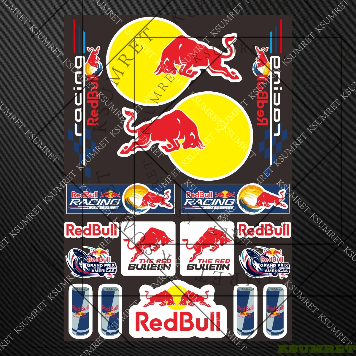 

Christmas Red Bull Motorcycle Sticker Tank Logo Decals