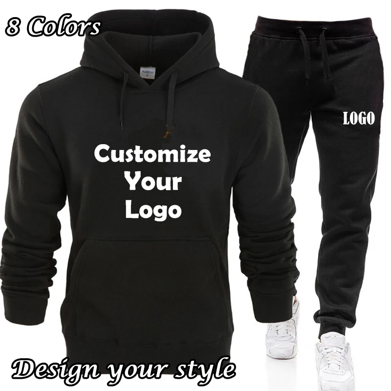 Customized Mens Fashion Hooded for Men Jacket and Sweatpant Tracksuit Jogging Suits