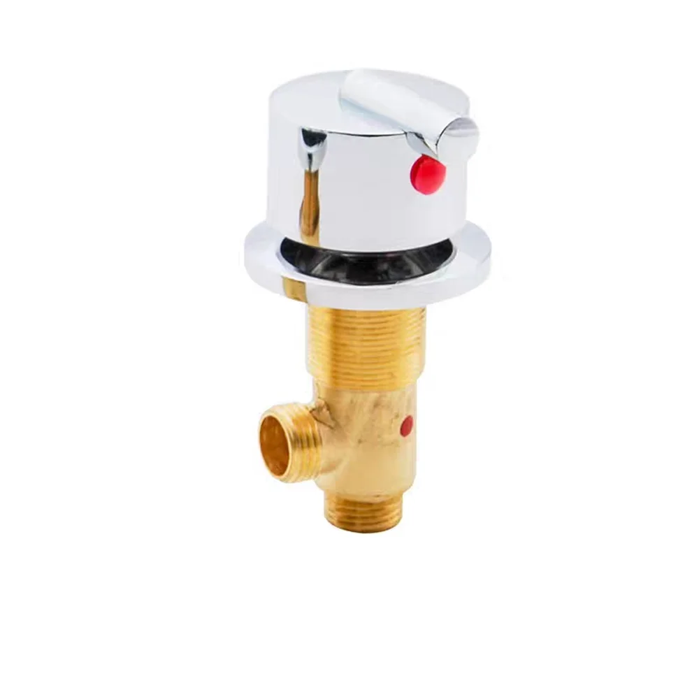 Countertop embedded water inlet valve All-copper one-handle bathroom shower hot and cold water control valve switch