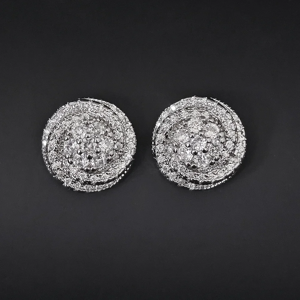 Luxurious Exquisite Compact Super Sparkling Synthetic Zircon Rose Earrings for Wedding Parties with High Aesthetic Value E8082