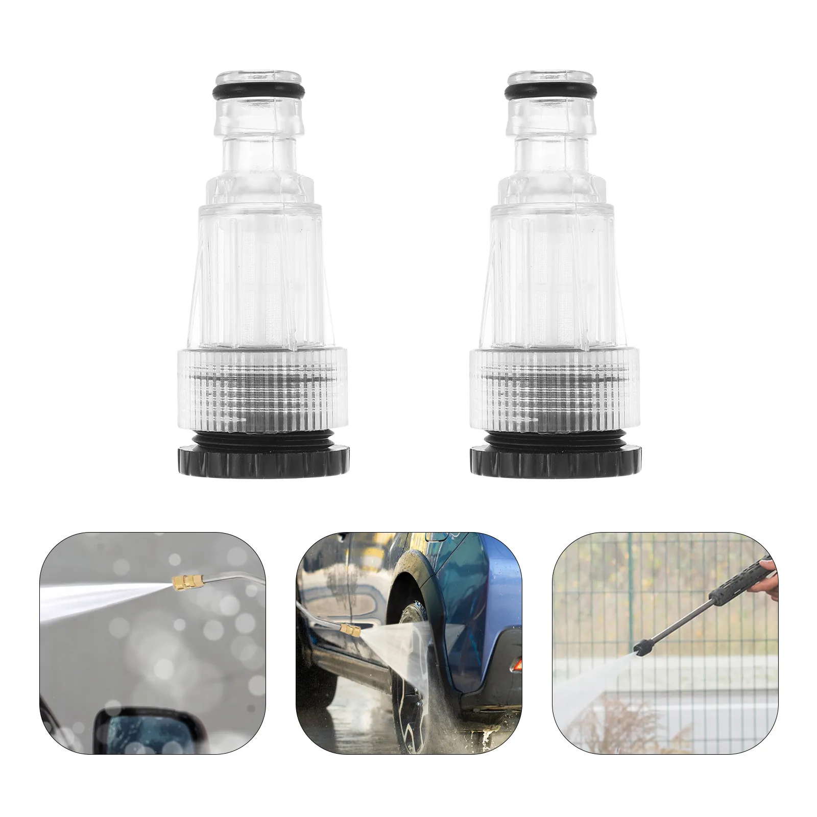 5Pcs Water Inlet Filter Connector Replacement Car Washing Machine Pressure Washer Adapter Quick Connect Garden Hose Filter Parts