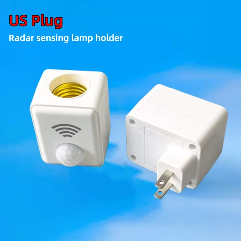 AC110-240V Wall Mounted LED Human Infrared Sensor Lamp Holder Intelligent Delay E27 Screw Port Sensor Lamp Head Adapter image 5