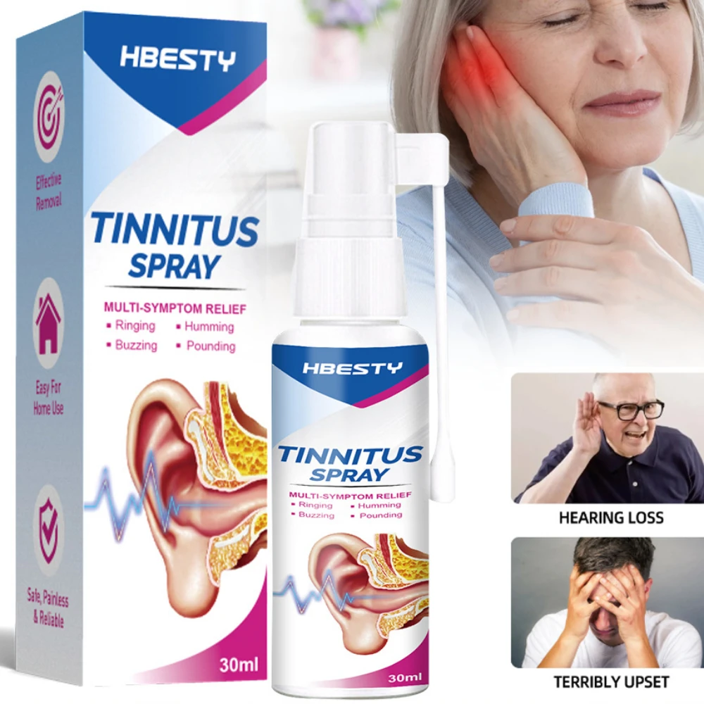 Ear Cleaner Tinnitus Spray Treatment of Ear Canal Blockage and Hearing Hard Relieve Ear Discomfort Ears Care Cleaning Solution