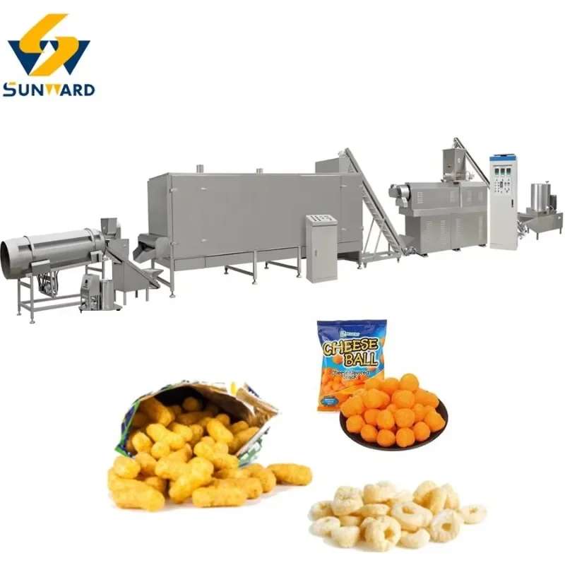 Factory Direct Sales Corn Snack Food Making Machinery Twin Screw Extruder Core Filled Small Snack Food Machine