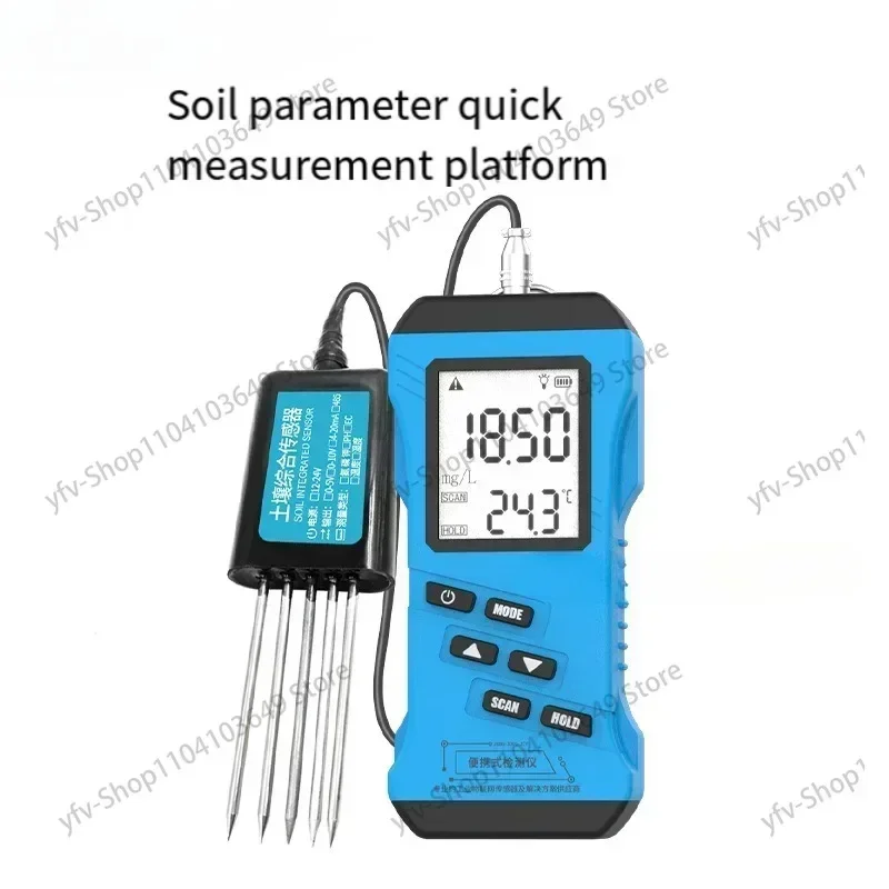 N P K pH Humidity Moisture Nutrient Conductivity Tester EC Meter 7 in 1 Rapid Soil tester Meter Nitrogen Phosphorus Potassium