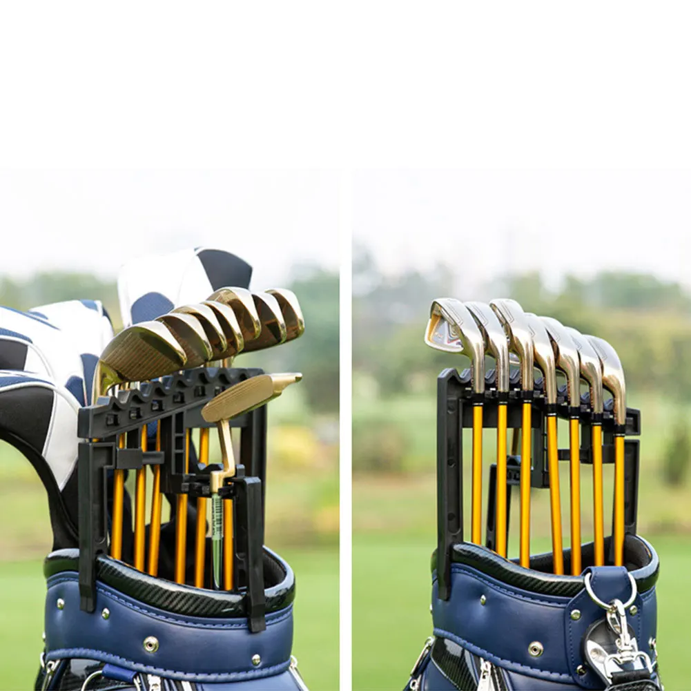 Golf Club Organizer Holds 9 Clubs Golf Club Holder Rack Adjustable Width Golf Club Display Bracket Anti-Shake for Golf Club