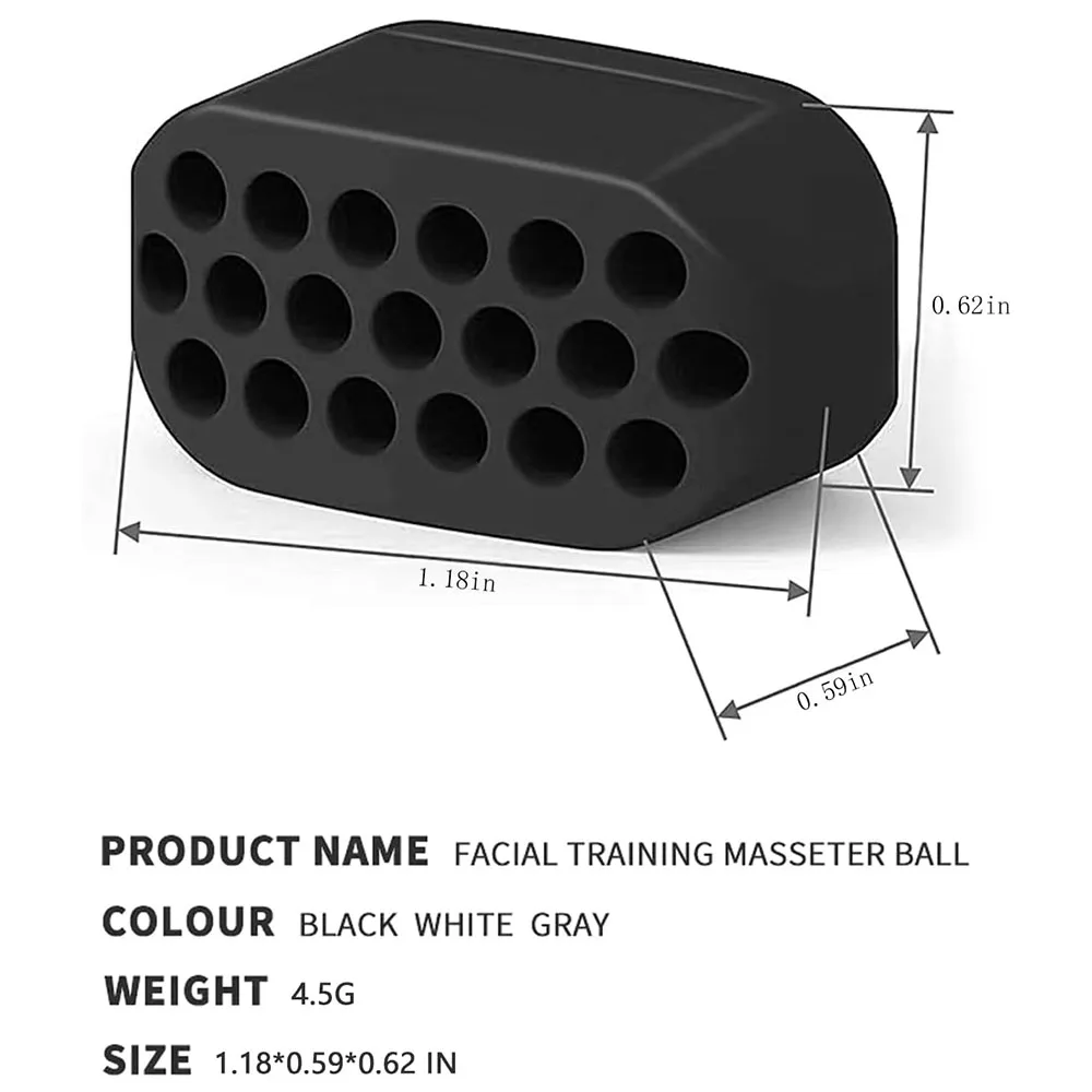 Facial Jaw Exerciser para Homens e Mulheres, Ginásio Fitness Ball, Treinamento Muscular, Pescoço, Face, Emagrecimento, Boca, Jawliner