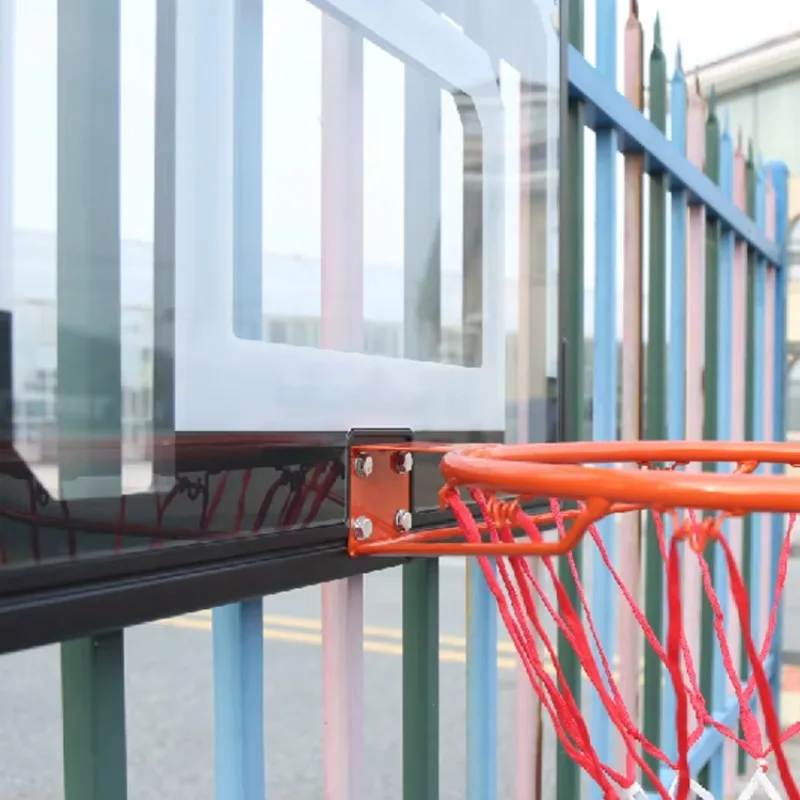 

33''x23'' Outdoor Wall Mount Basketball Hoop Stand With Backboard Quality Court Equipment for Sale