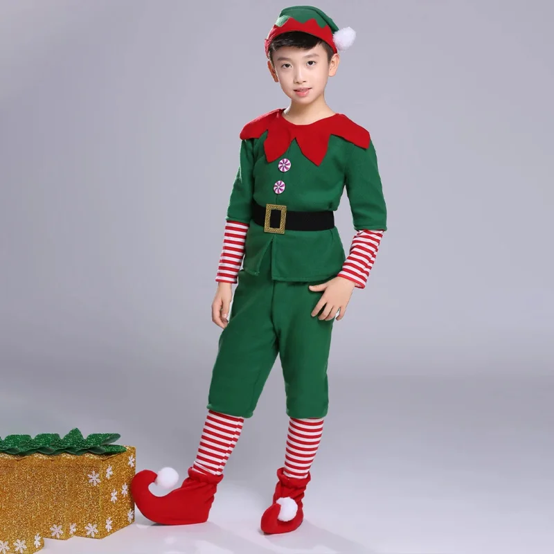Рождественский костюм эльфа для взрослых и детей, одежда для представлений, универсальный подарок на рождественскую вечеринку для мужчин и женщин