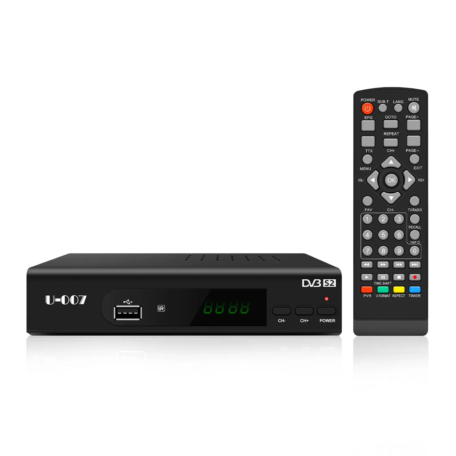 Free to air DVB-S2 satellite receiver,  DVB-S satellite TV receiver, set top box, satellite decoder, free shipping