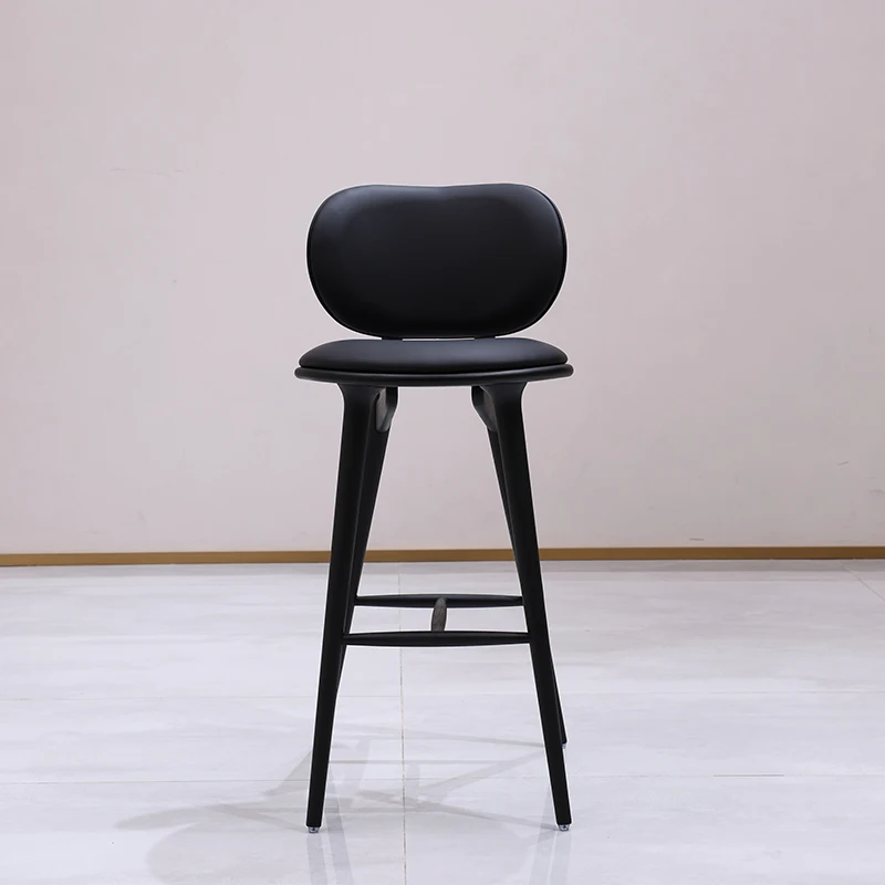 Leather Computer Bar Chairs Vanity Balcony Black Designer Living Room Bar Chairs Restaurant Soft Chaise De Bar Home Furniture