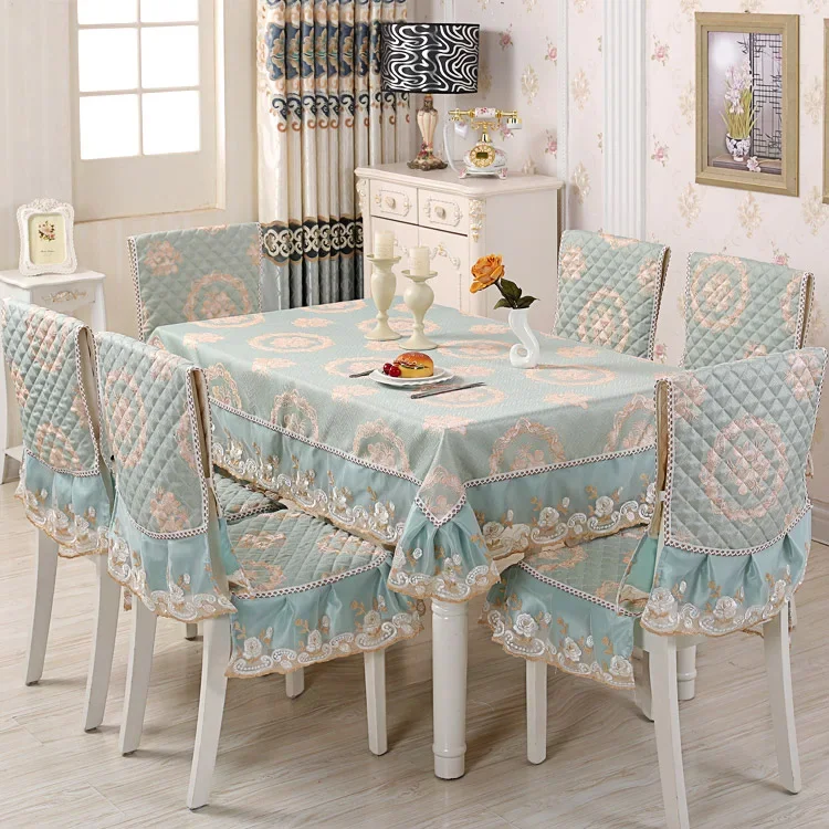 European high quality lace table cloth chair cover Jacquard embroidery table cover christmas wedding home tablecloth rectangle