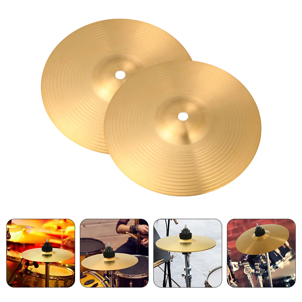 2 Pcs 6 Inch Brass Cymbals Drum Accessories Replacement Jazz Kit Parts Easy Storage Professional Grade Drum Set