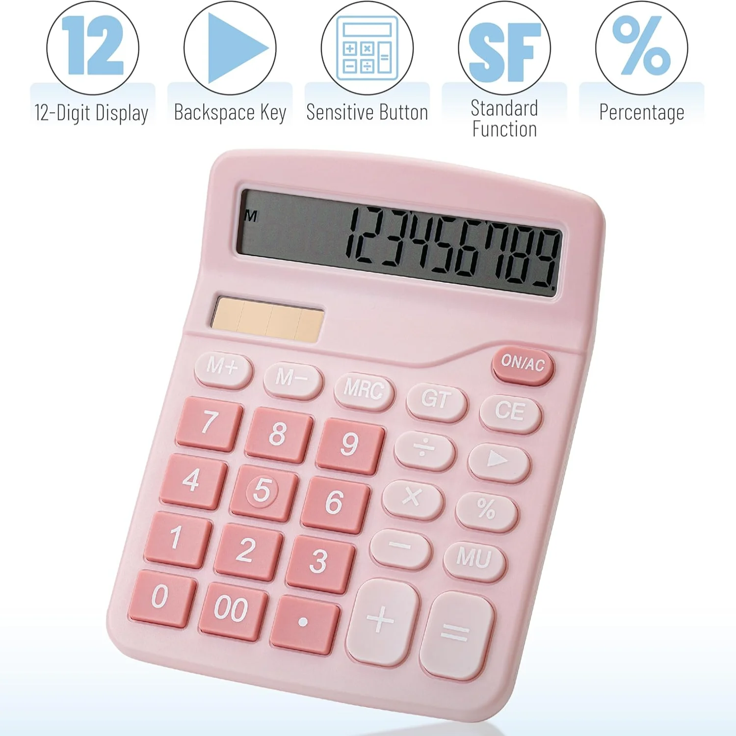 - Calculadora, Calculadoras de grande display, Calculadora padrão, 12 dígitos, Calculadoras de mesa, Calculadora de escritório, Calcul de mesa