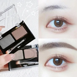 Two color eyebrow powder with eyebrow brush Professional waterproof Eyebrow Enhancer Eye Shadow Eye Brow Contouring powder