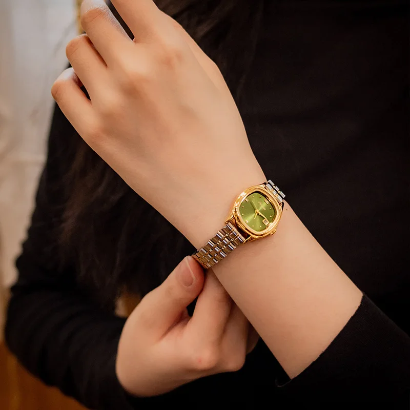 New Square Steel Band Calendar Vintage Watch, Antique Watch, Women'S Trendy Watch, Women'S Wristwatch, Unique Watch.